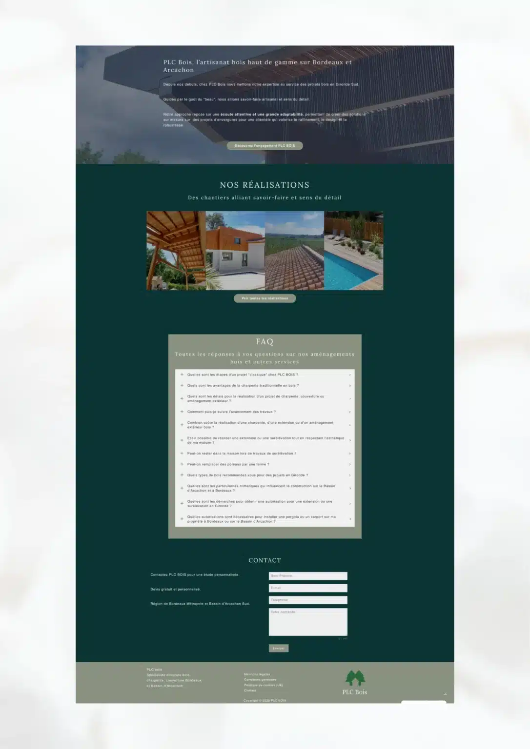 site web charpentier - couvreur - brume marine web