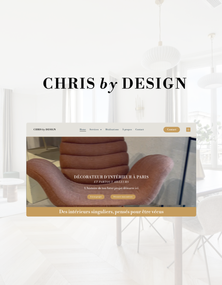 création site web décorateur d interieur paris