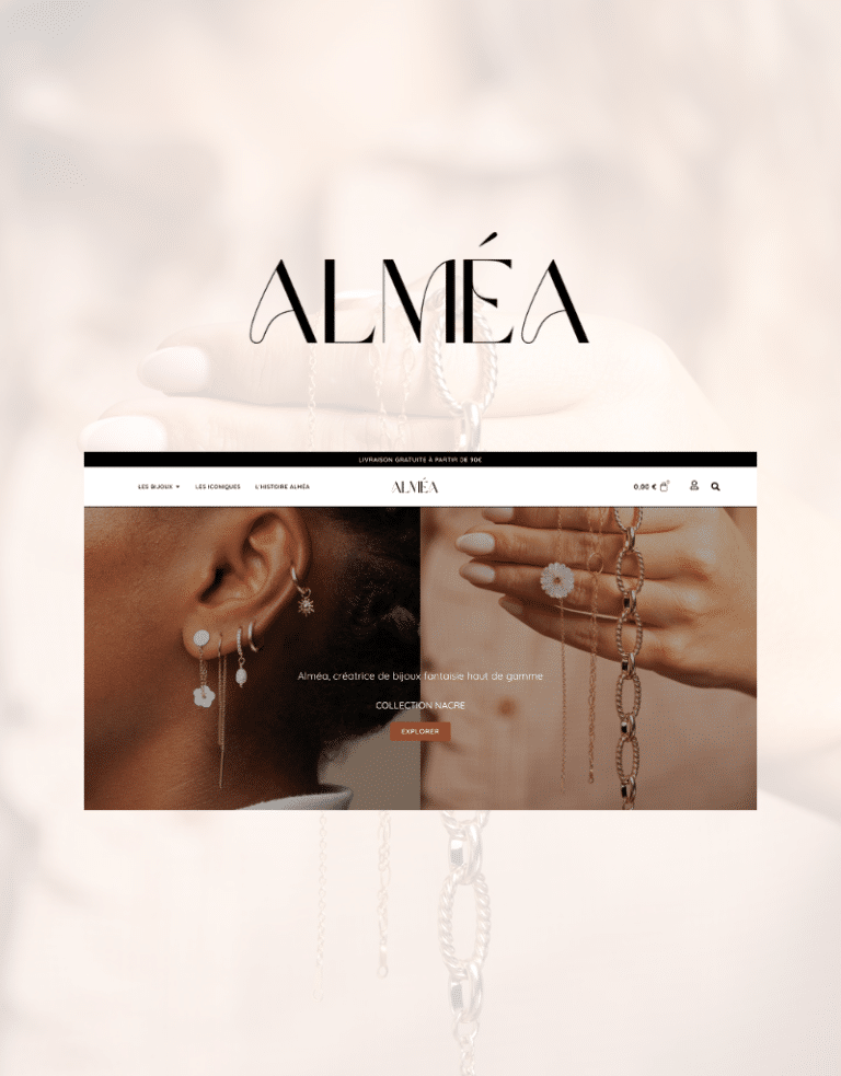 Création boutique en ligne pour une créatrice de bijoux fantaisie haut de gamme