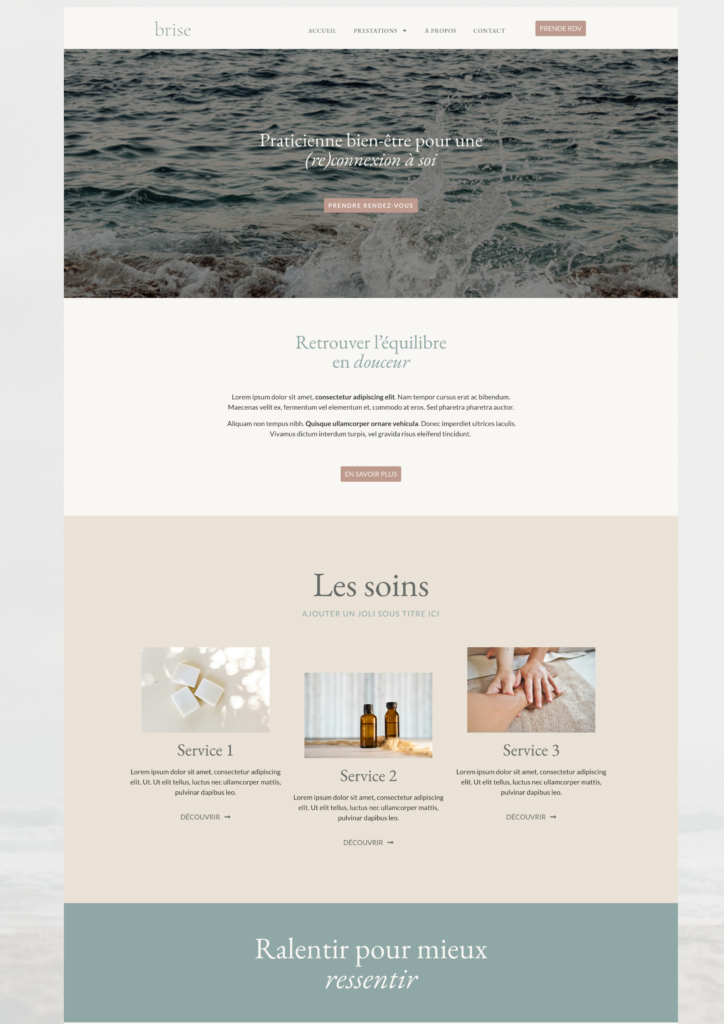 template site web bien etre thérapeute et bien-être