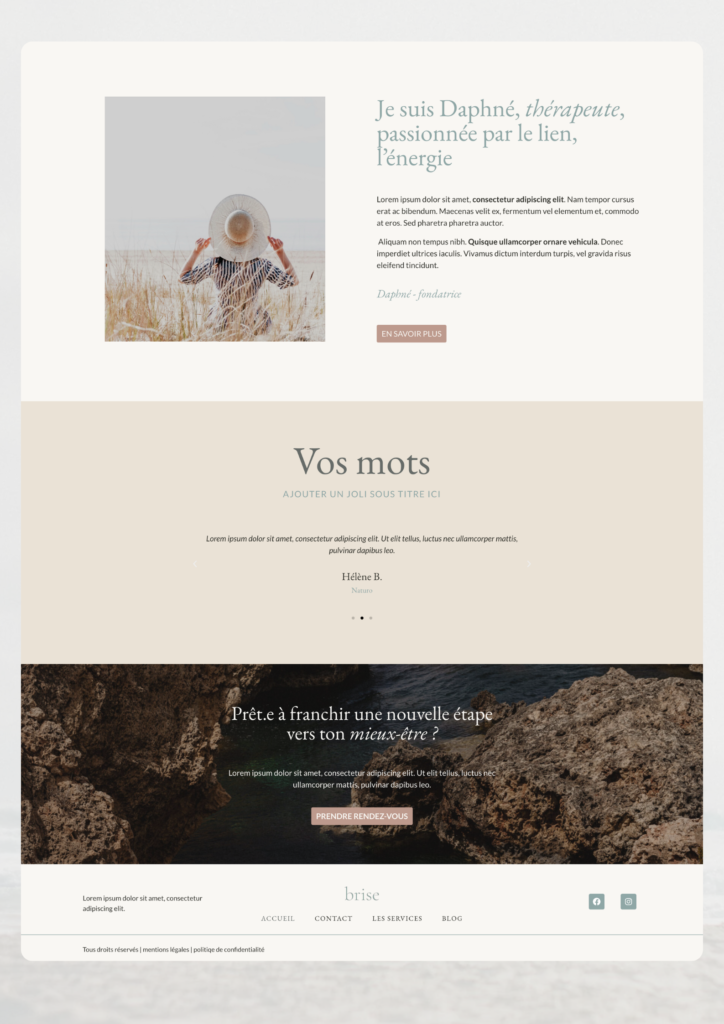 template site web bien etre thérapeute et bien-être