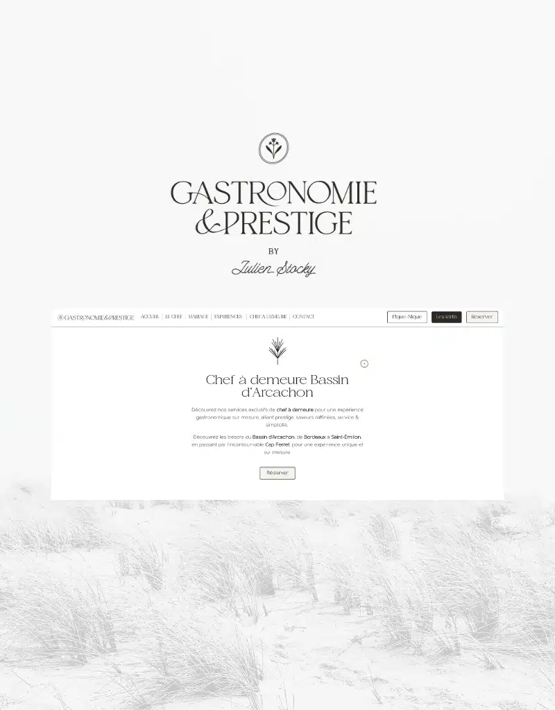 création site web chef privé traiteur