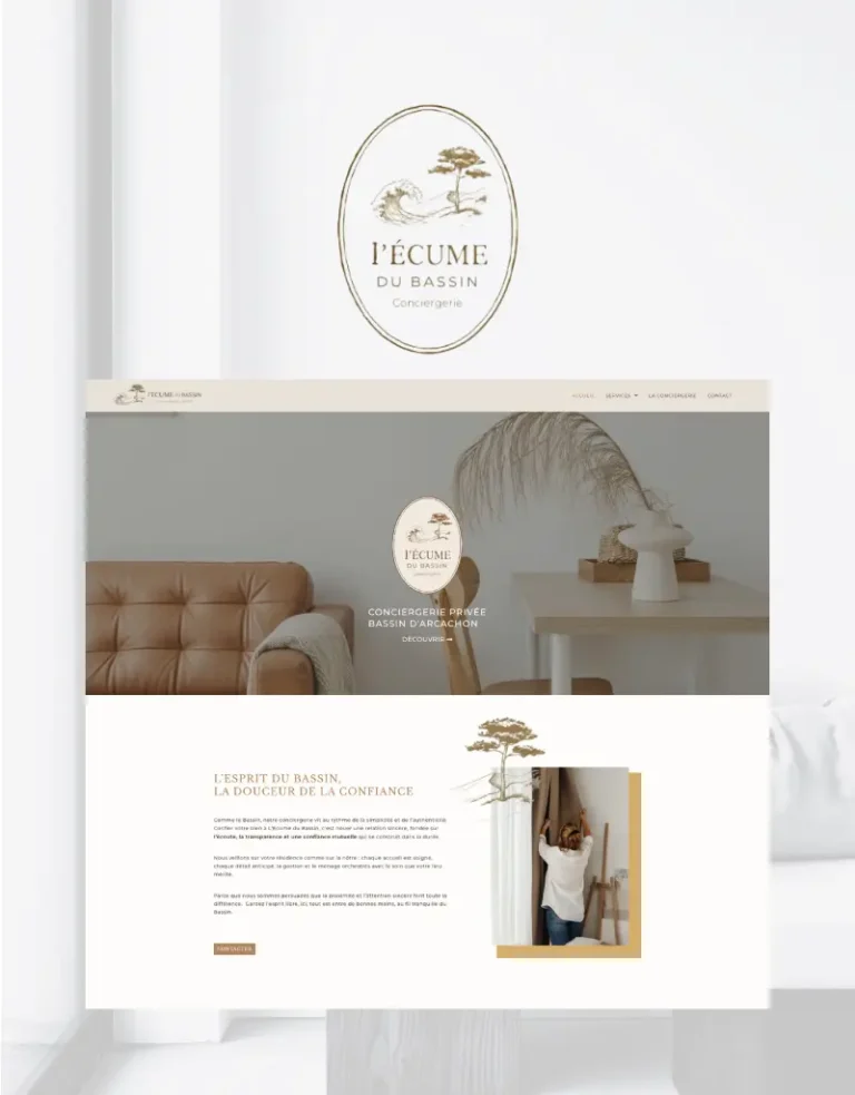 site web conciergerie ecume du bassin