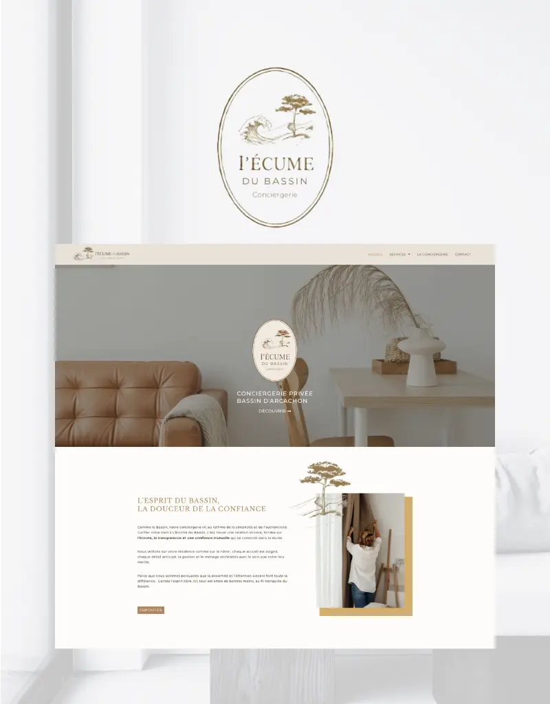 site web conciergerie ecume du bassin